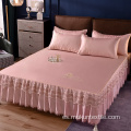 Conjunto de falda de cama plisada de color sólido de Warehouse